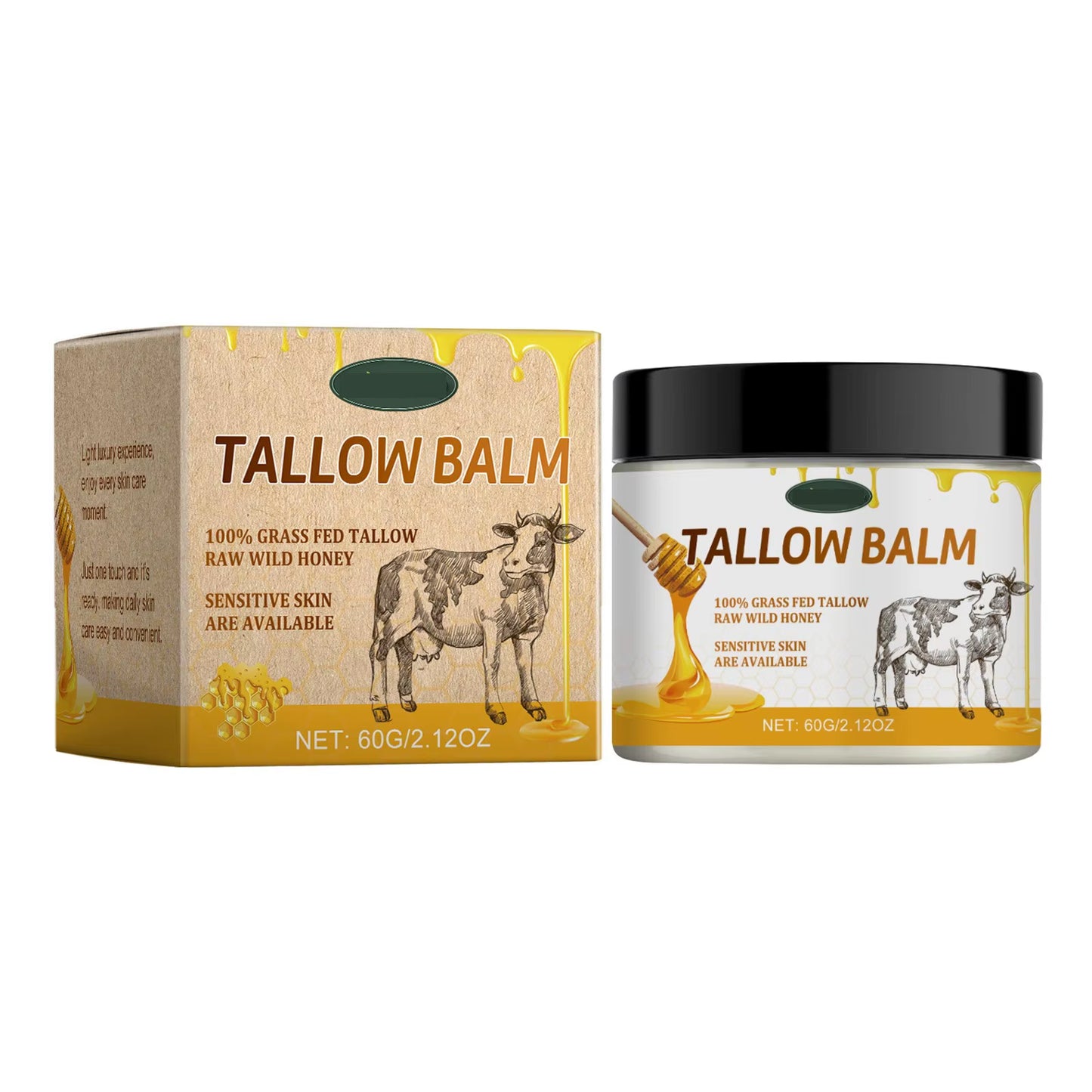 Beef Tallow Balm Nourishes and Moisturizes the Skin, Softens and Smoothes the Skin, Relieves Dryness